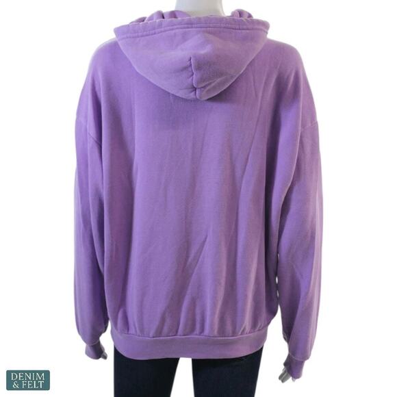 Aviator Nation Logo Hoodie Purple Relaxed Fit Kangaroo Pocket Women’s XS - Picture 7 of 16